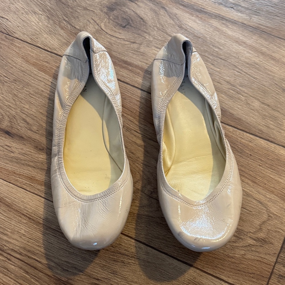 Cole Haan Shiny Beige Flats